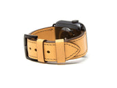 Italian Leather Apple Watch Band - Cream - olpr.