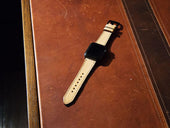Italian Leather Apple Watch Band - Cream - olpr.