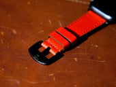 Italian Leather Apple Watch Band - Red - olpr.