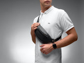 Soft Leather Belt Bag - Black Waist Bag - olpr.