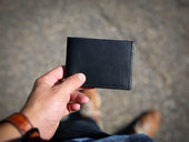 Milwaukee Leather Minimal Bifold Wallet - Black  - olpr.