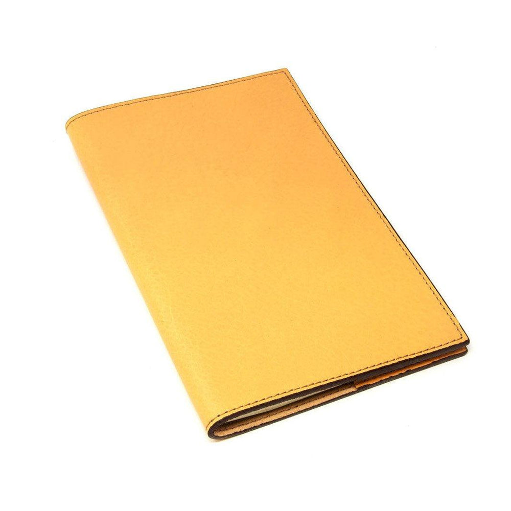 Pocket Italian Leather Lined Notebook - Cream Notebook - olpr.