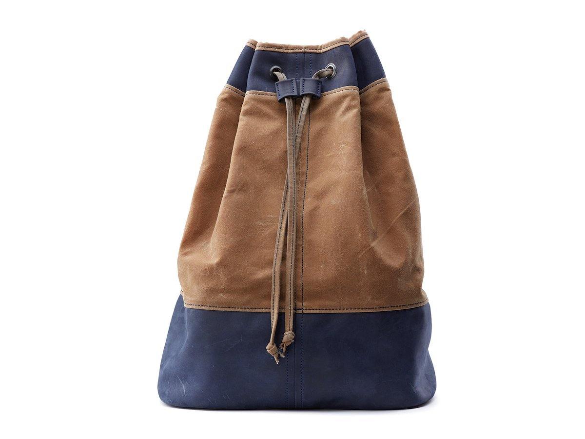 Crazy Horse Leather Bucket Backpack - Camel Rucksack - olpr.